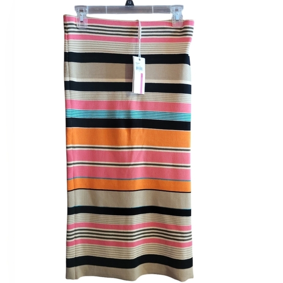Tracy Reese Dresses & Skirts - Tracy Reese Heavy Knit Multistripe Slim Stretch Pencil Midi Skirt M
